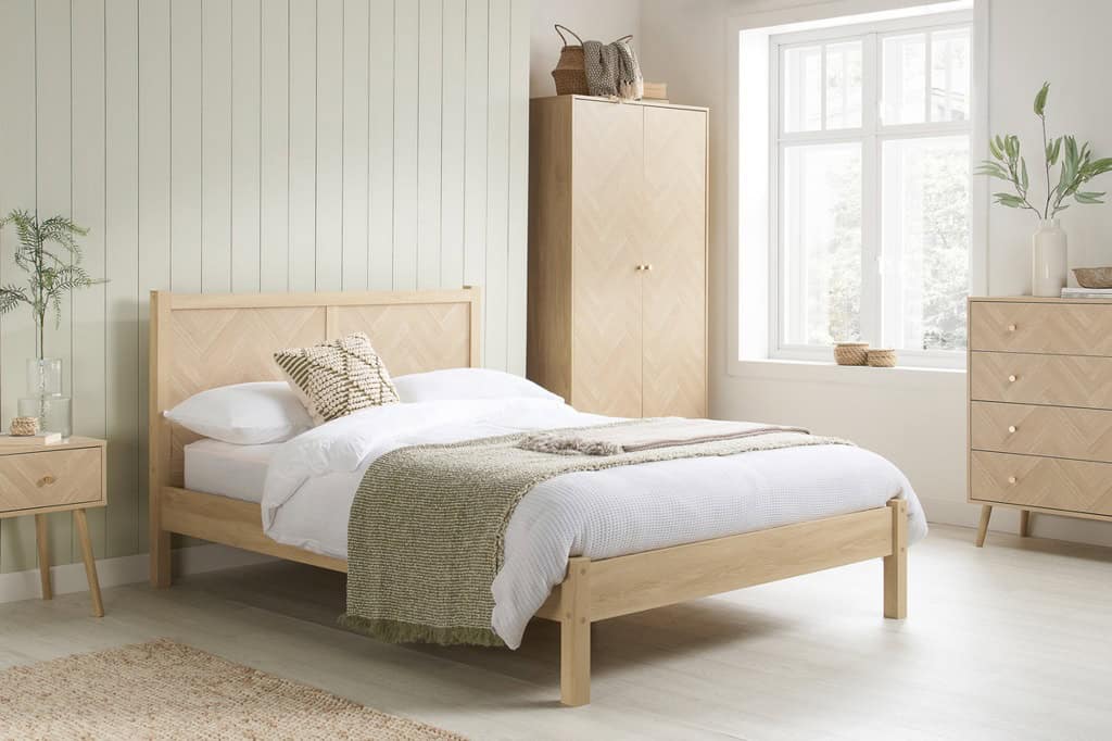 Herringford 5ft Bedframe - Oak | Buy Online | Beds.ie