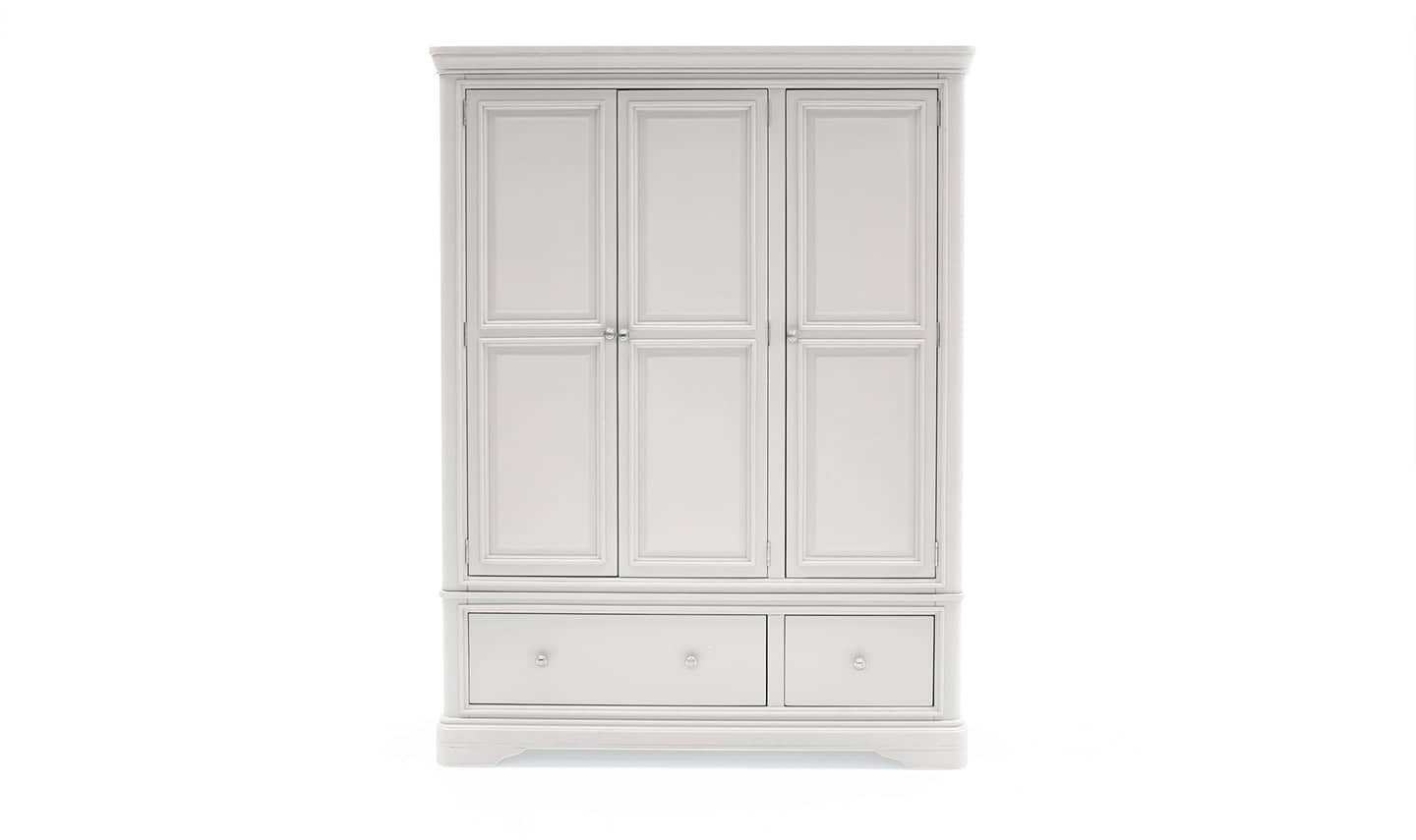 Mabel 3 Door Wardrobe - Bone | Buy Online | Beds.ie