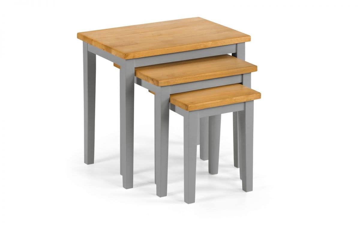 Clio Nest of Tables - Grey and Oak - Image 2