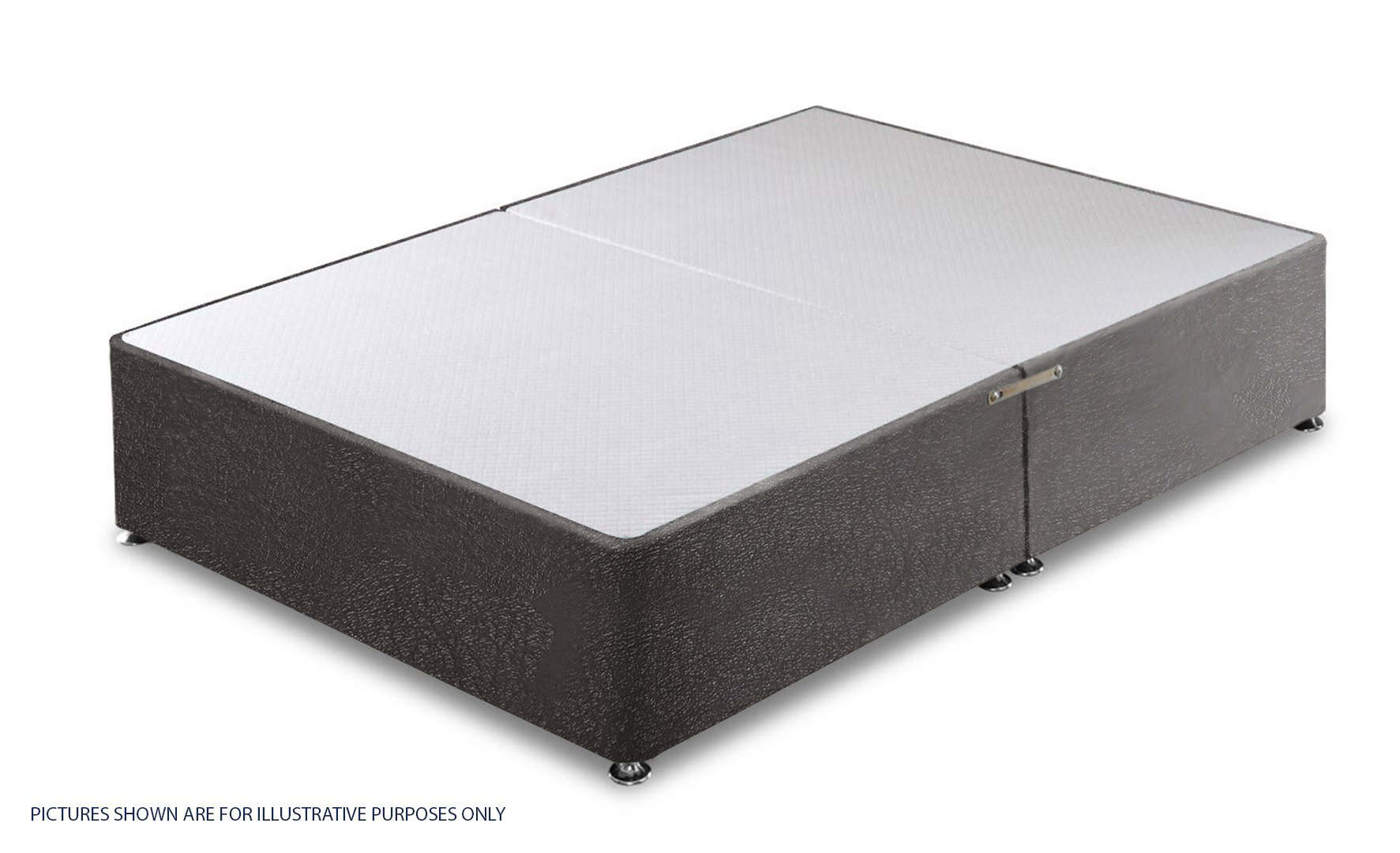 Granada 4ft6 Divan Base - Black Faux Leather | Buy Online | Beds.ie