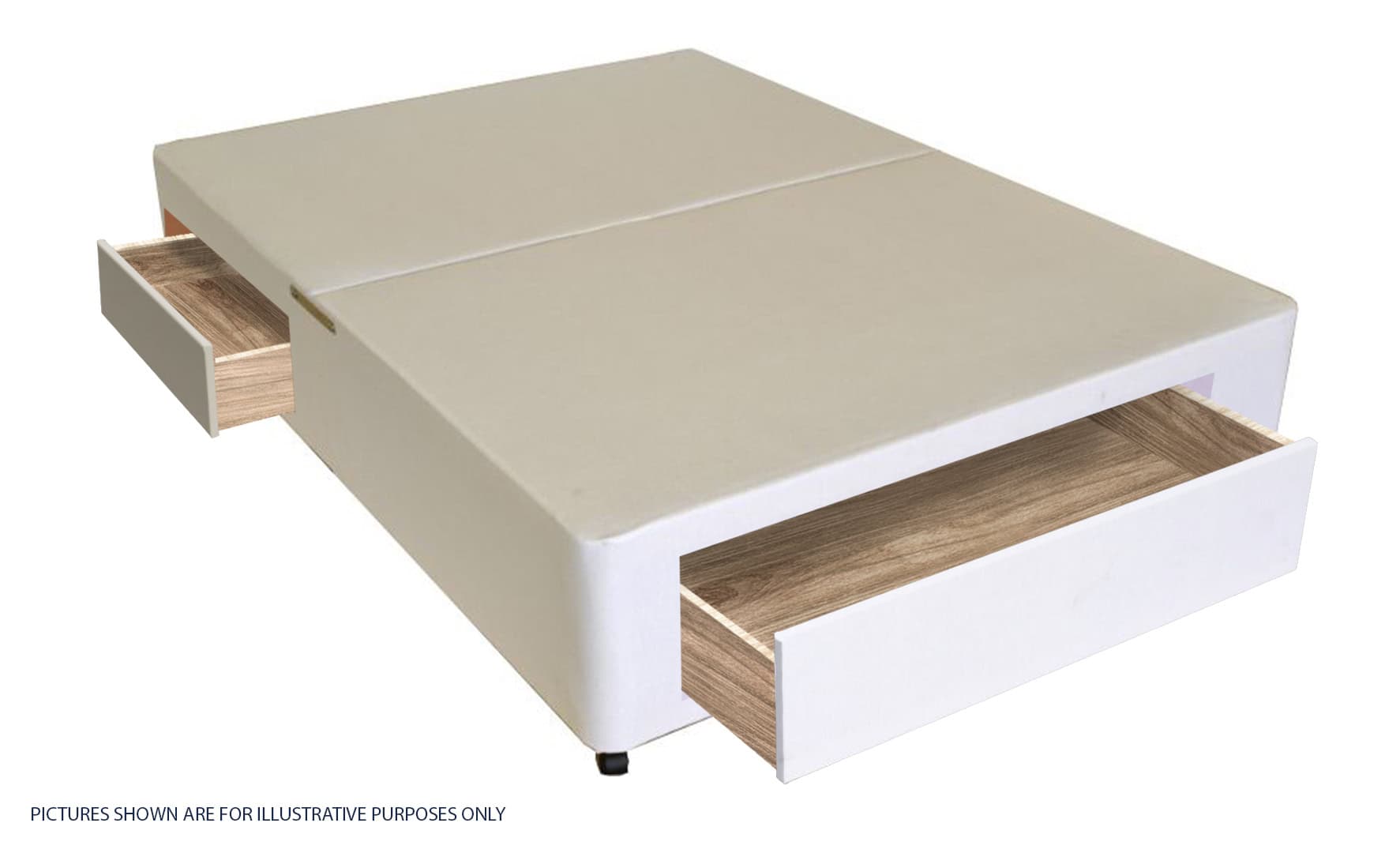 Apollo 4ft6 White Jumbo Drawer Divan Base - Image 2