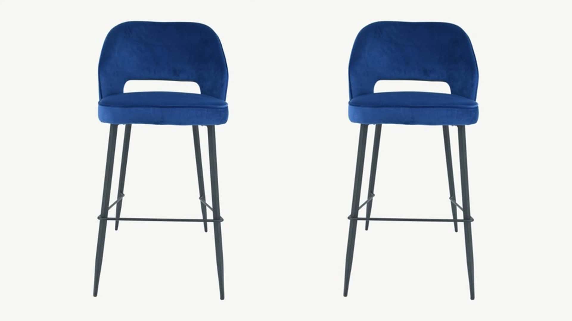 Sutton Stool - Navy Velvet (Set of 2) | Buy Online | Beds.ie
