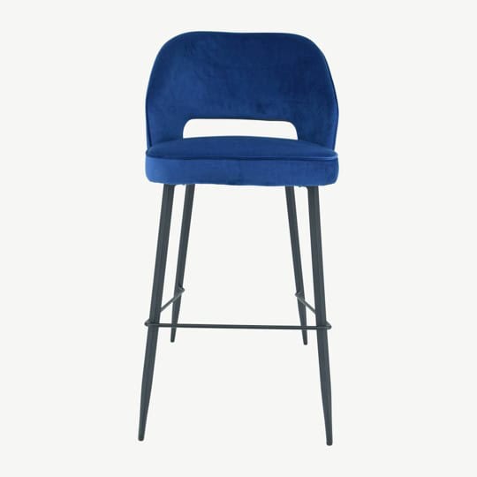 Sutton Stool - Navy Velvet (Set of 2) - Image 2