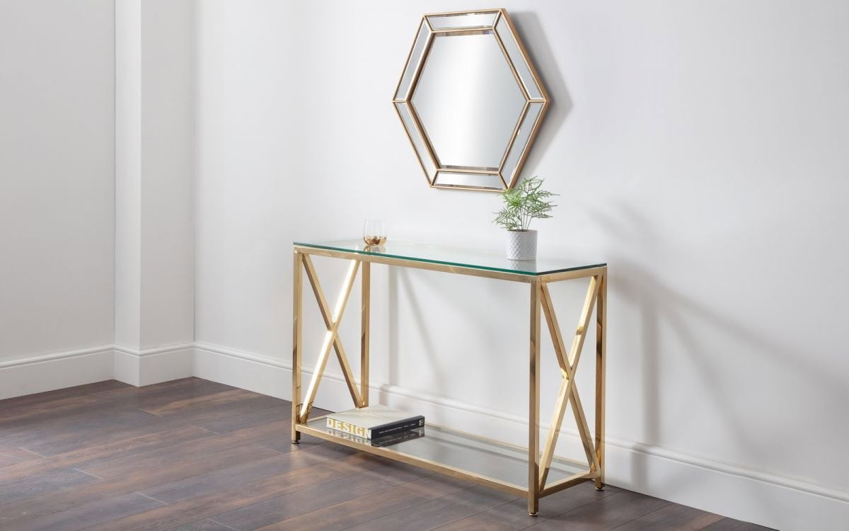 Boca Console Table - Gold | Buy Online | Beds.ie