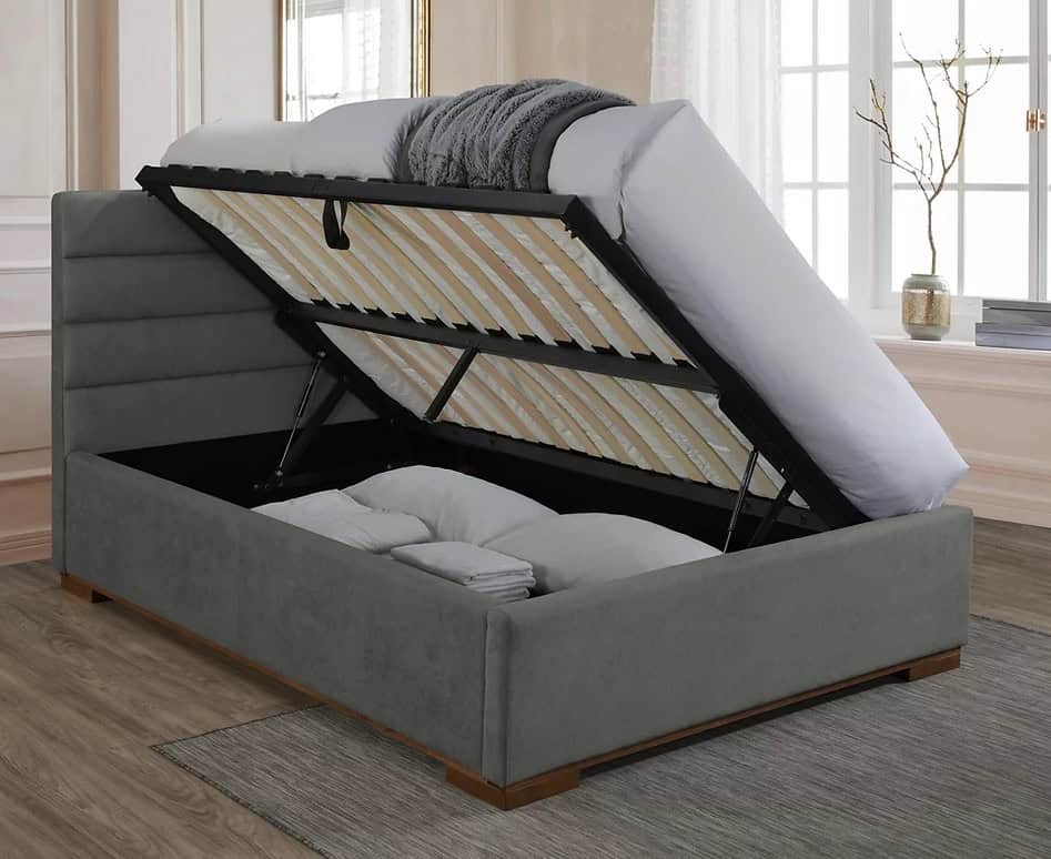 Mayfair 4ft6 Ottoman - Light Grey - Image 2