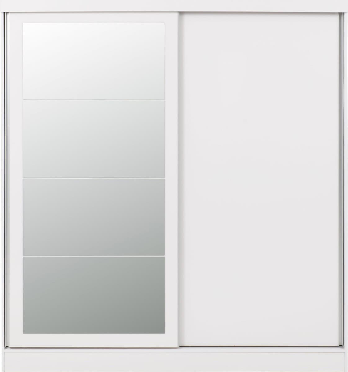 Nevada 2 Door Sliding Wardrobe - White Gloss - Image 5
