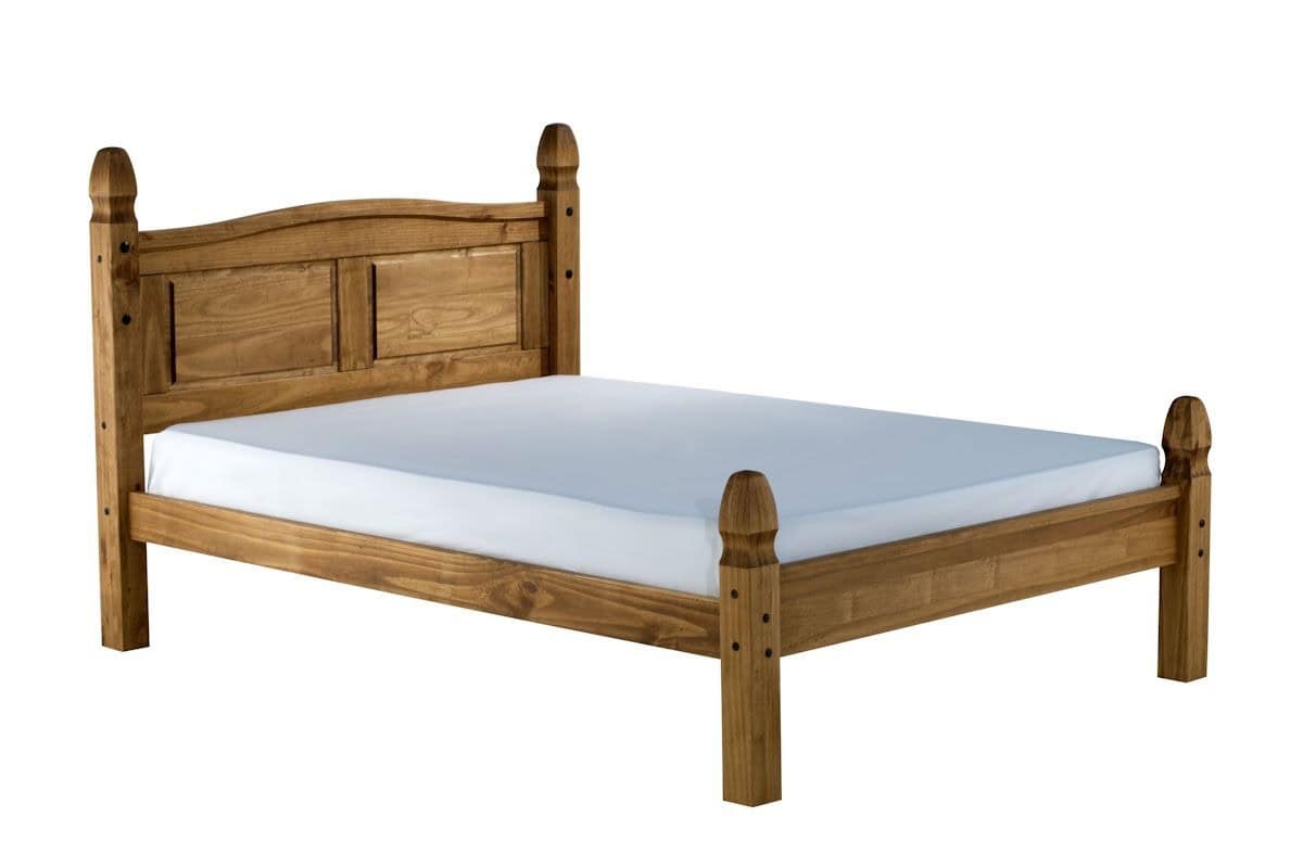 Corona 4ft6 Low End Bedframe - Waxed Pine | Buy Online | Beds.ie