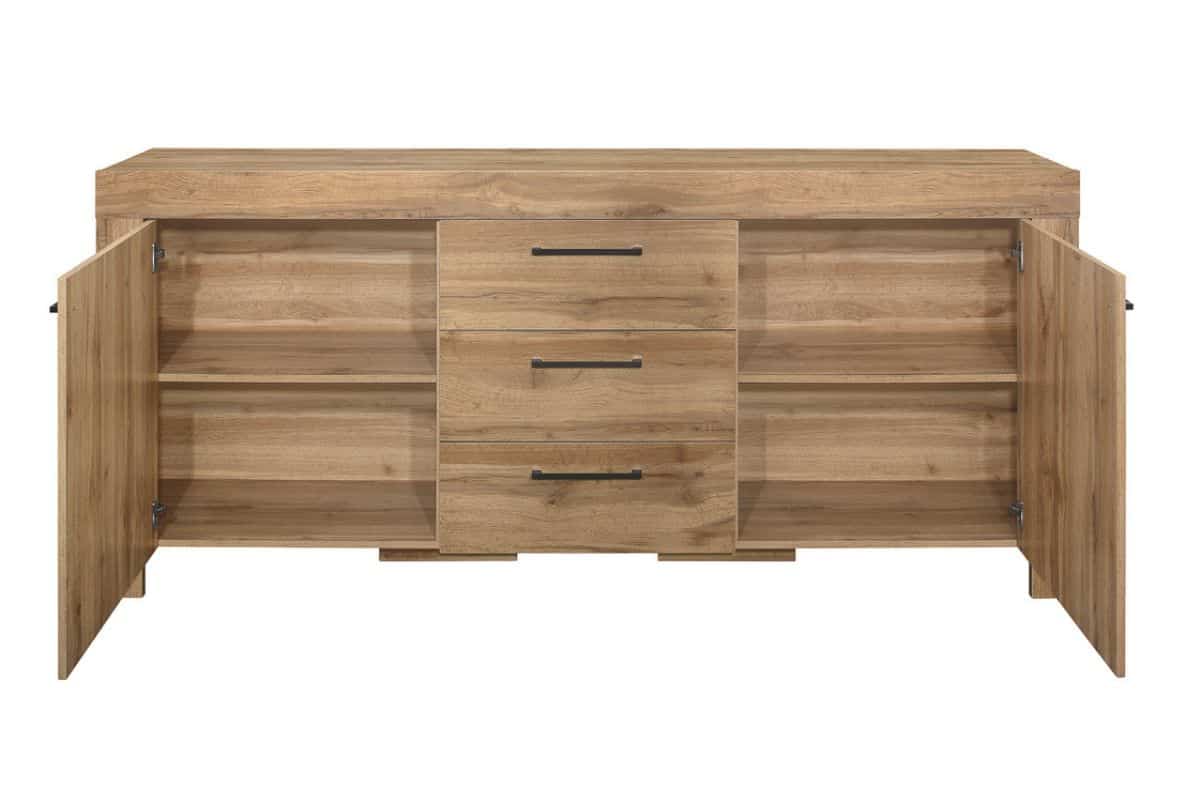 Compton 2 Door 3 Drawer Sideboard - Oak - Image 3