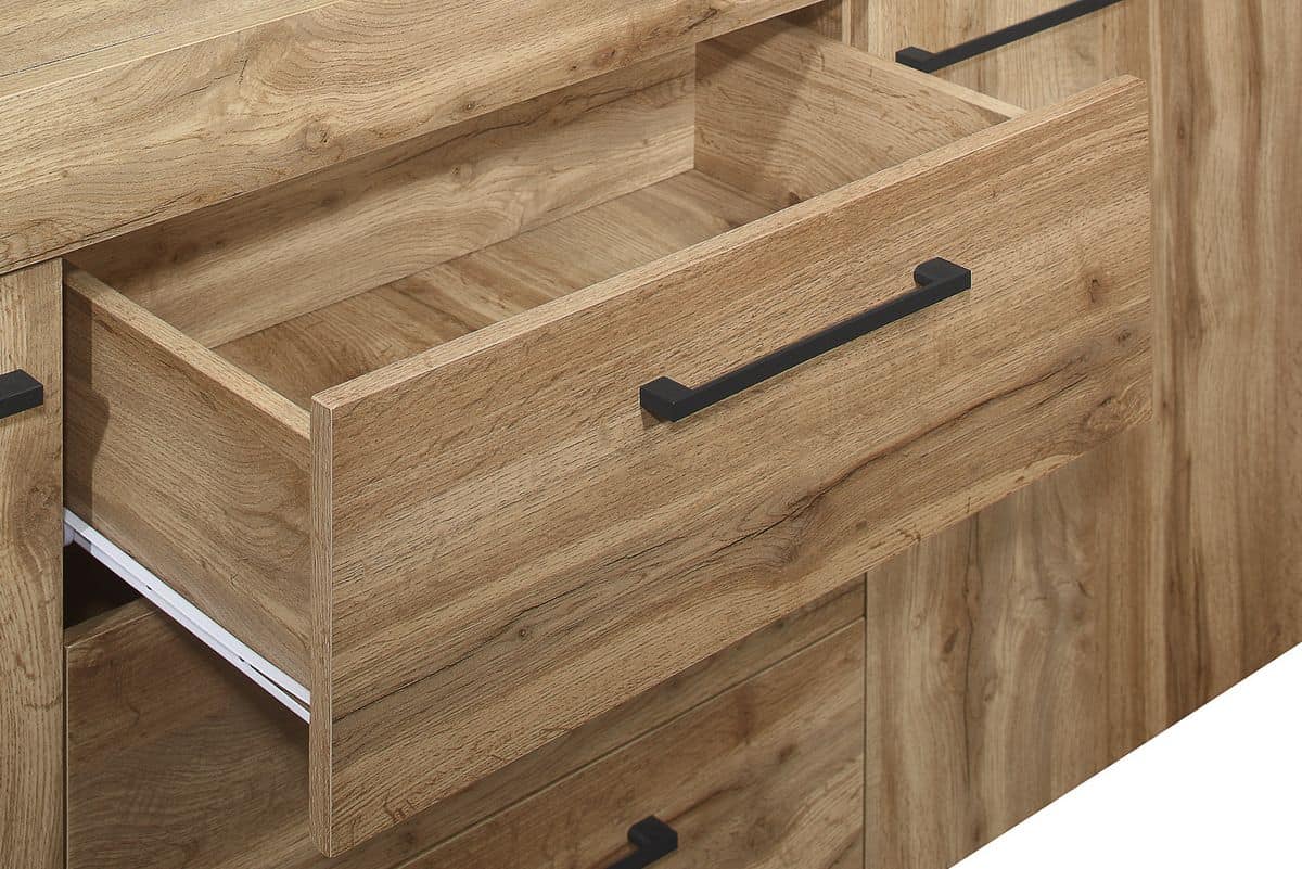 Compton 2 Door 3 Drawer Sideboard - Oak - Image 4