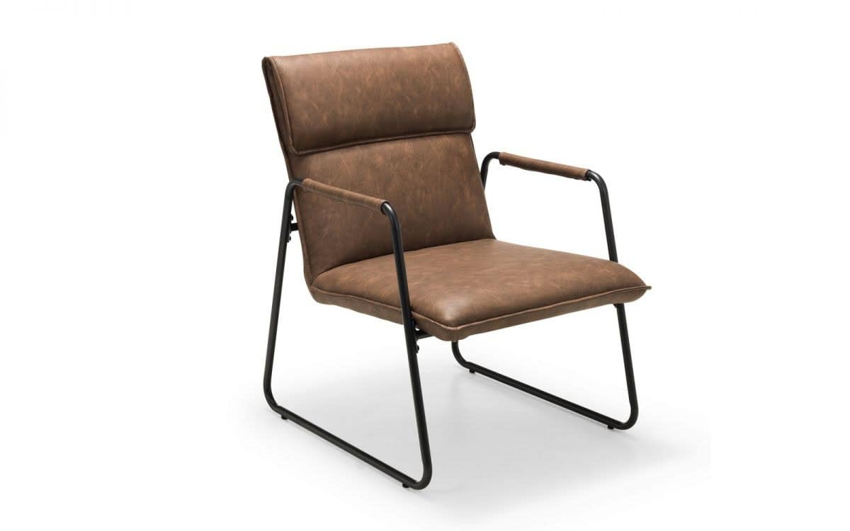Parsons Accent Chair - Faux Brown - Image 2