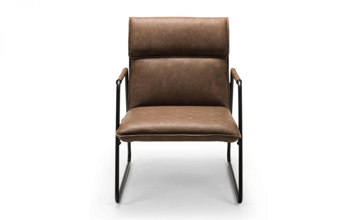 Parsons Accent Chair - Faux Brown - Image 3
