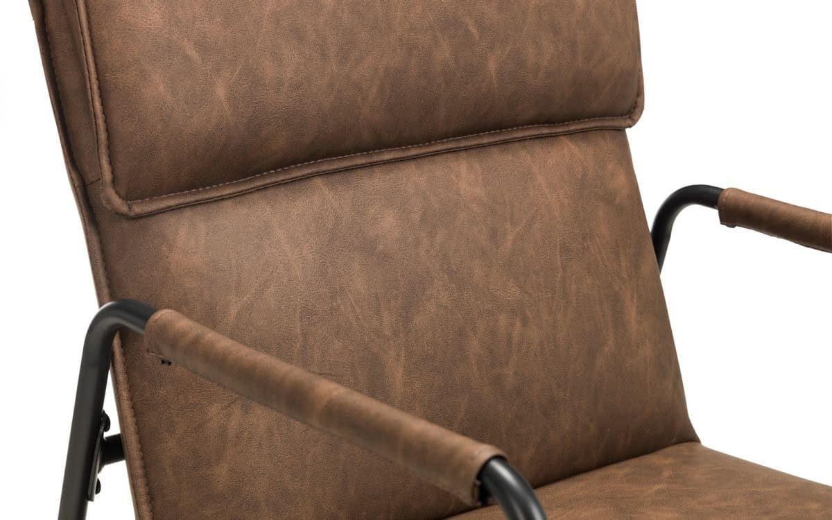 Parsons Accent Chair - Faux Brown - Image 4