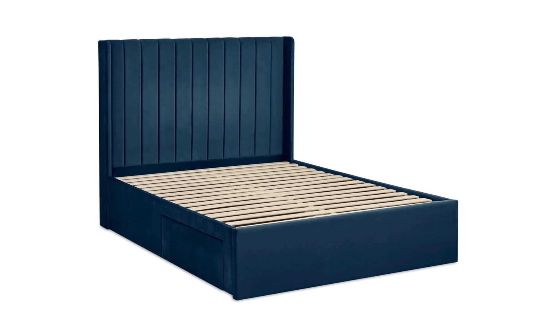 Leigha 5ft Bedframe - Blue Velvet - Image 5