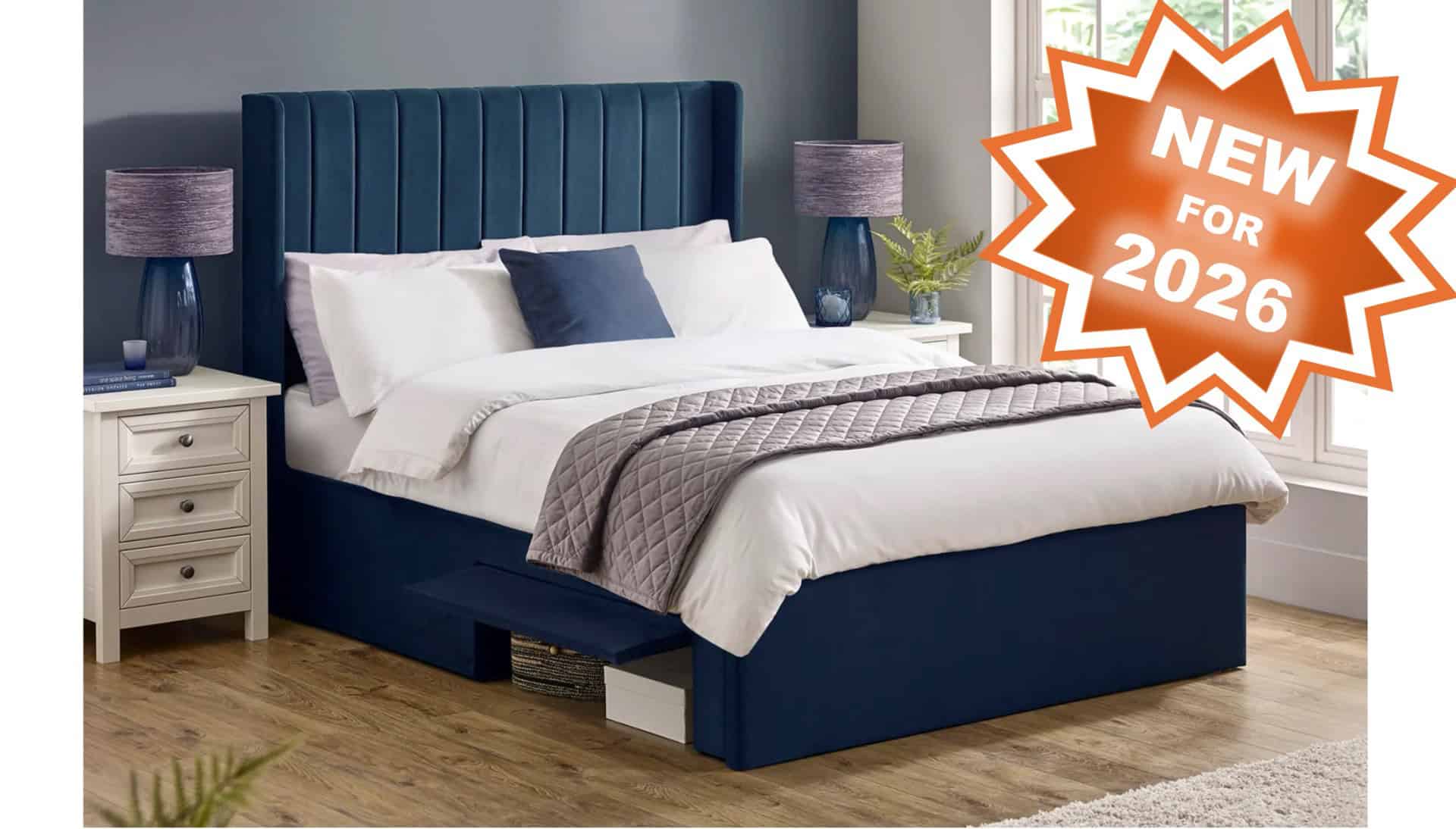 Leigha 5ft Bedframe - Blue Velvet - Image 10