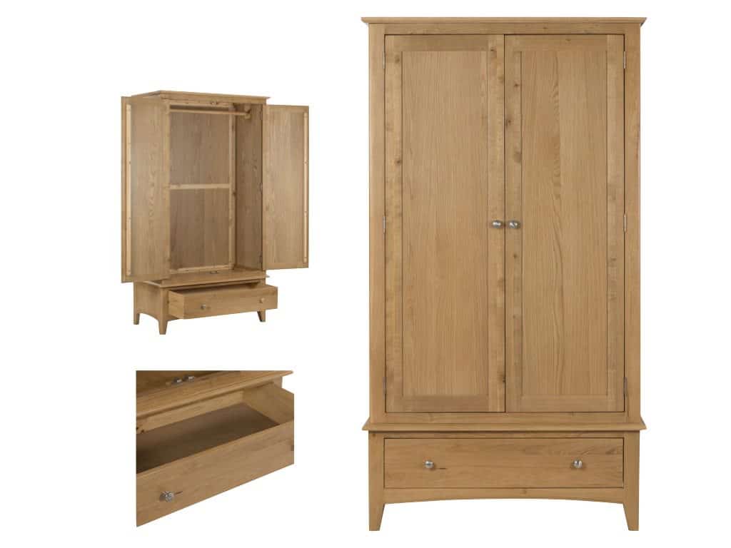 Kilkenny Oak 2 Door Wardrobe | Buy Online | Beds.ie