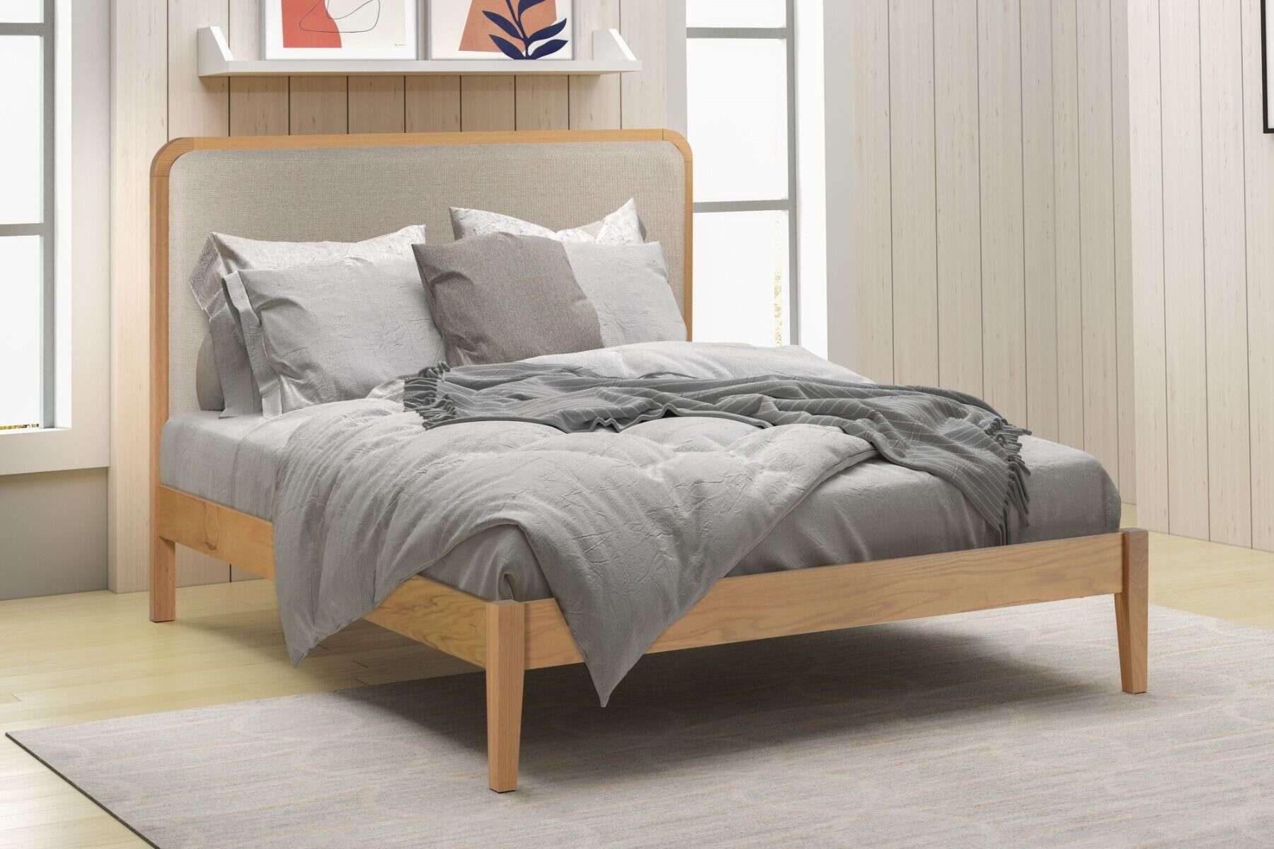 Flintshire 4ft6 Brynford Bedframe - Oak & Grey | Buy Online | Beds.ie