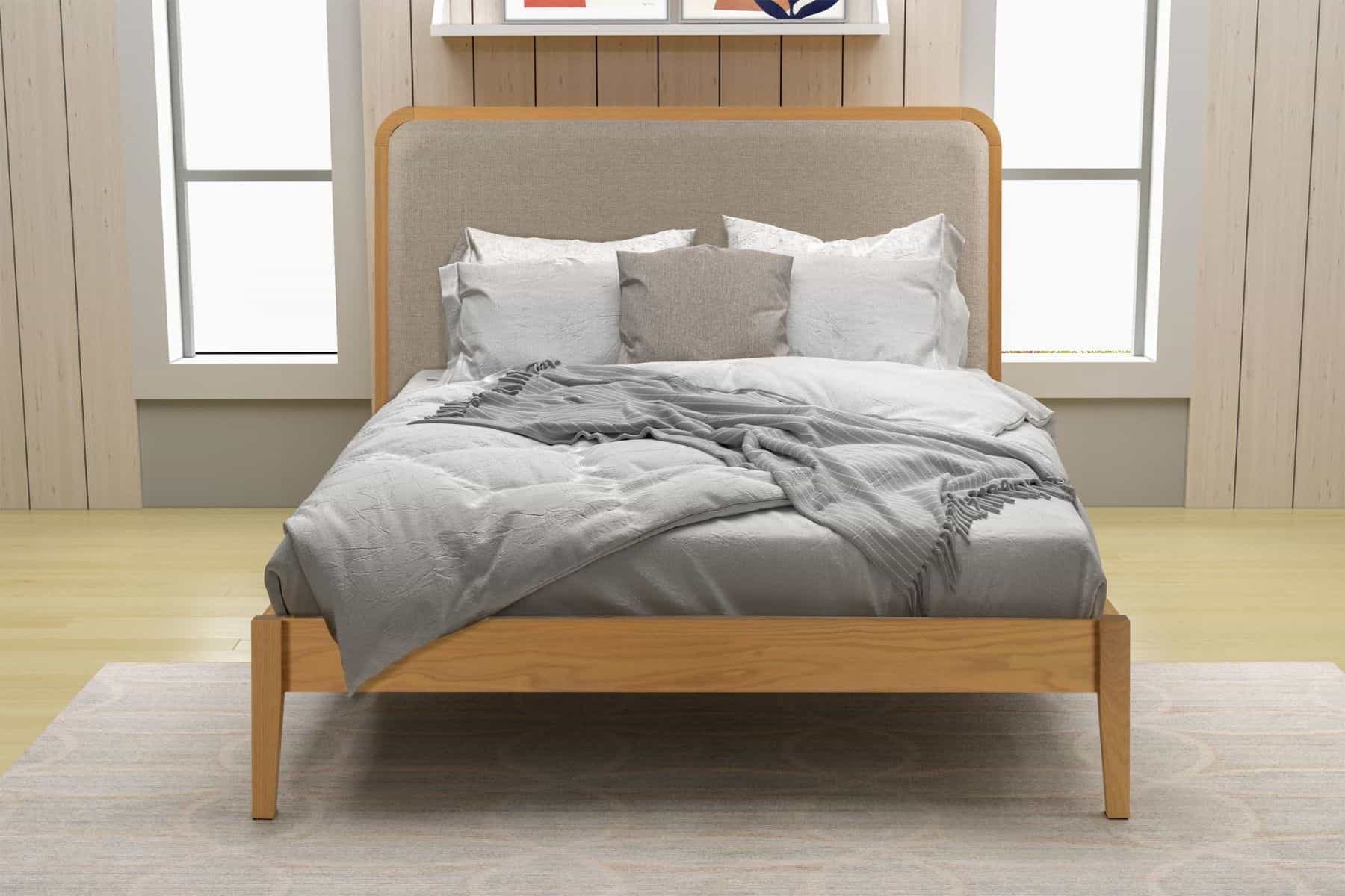 Flintshire 4ft6 Brynford Bedframe - Oak & Grey - Image 2
