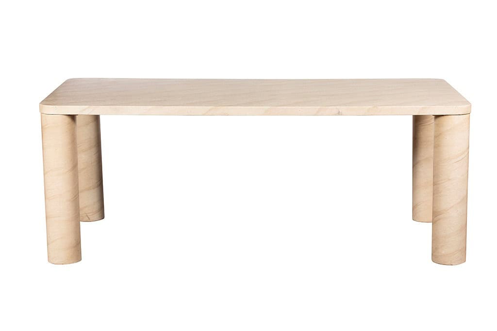 Baker Furniture Ida 200cm Dining Table - Faux Travertine - Image 2