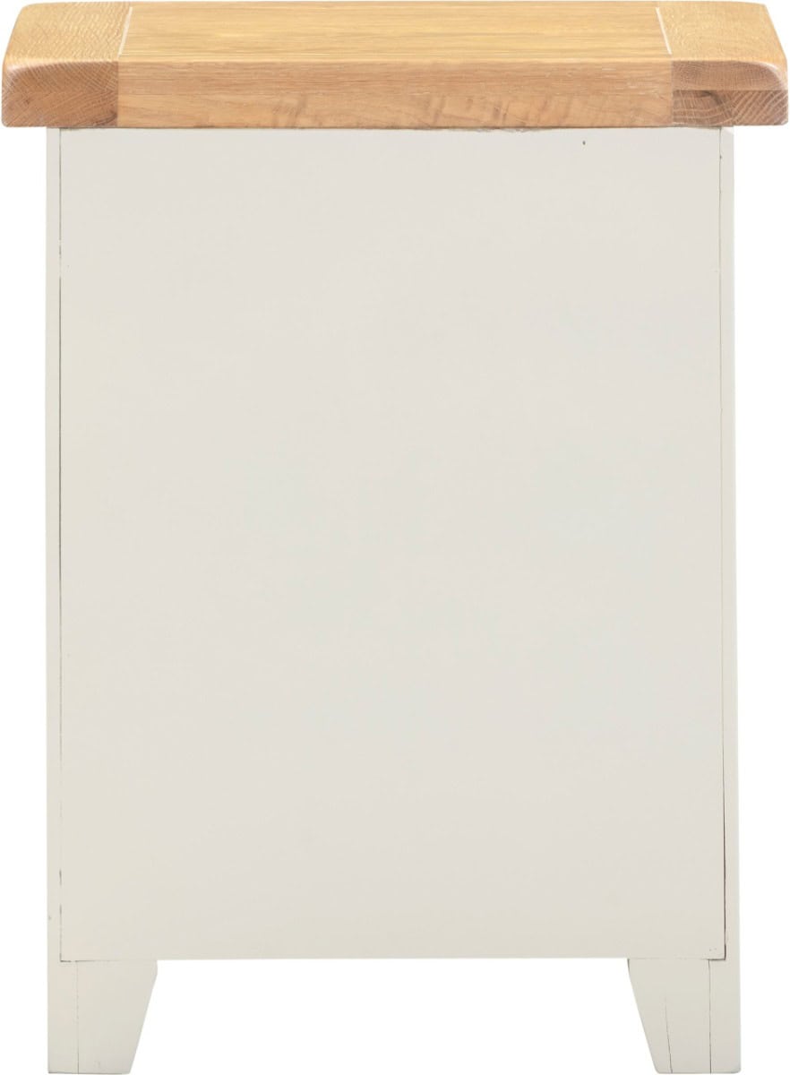 Windsor 3 Drawer Bedside - Ivory & Oak - Image 6