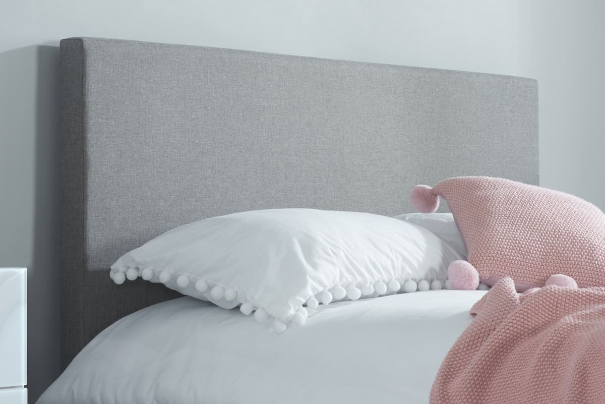 Plaza 4ft6 TV Bed - Grey Fabric - Image 3
