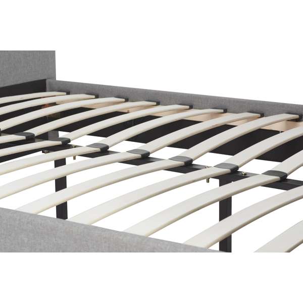 Plaza 4ft6 TV Bed - Grey Fabric - Image 8