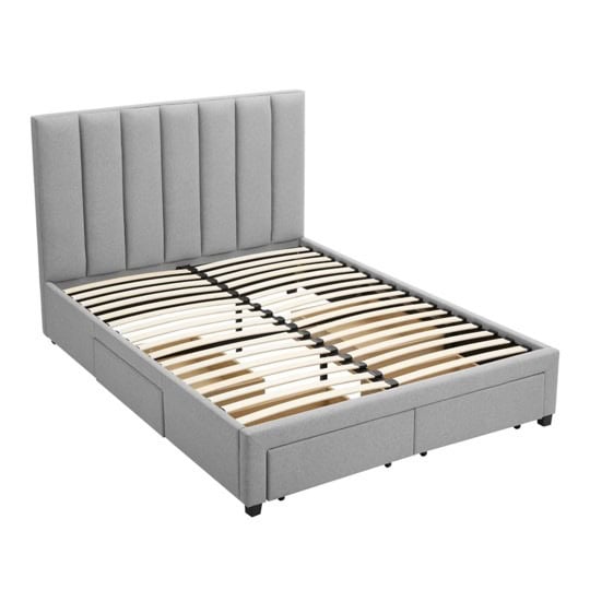 Hove 4ft6 Four Drawer Bedframe - Grey - Image 3