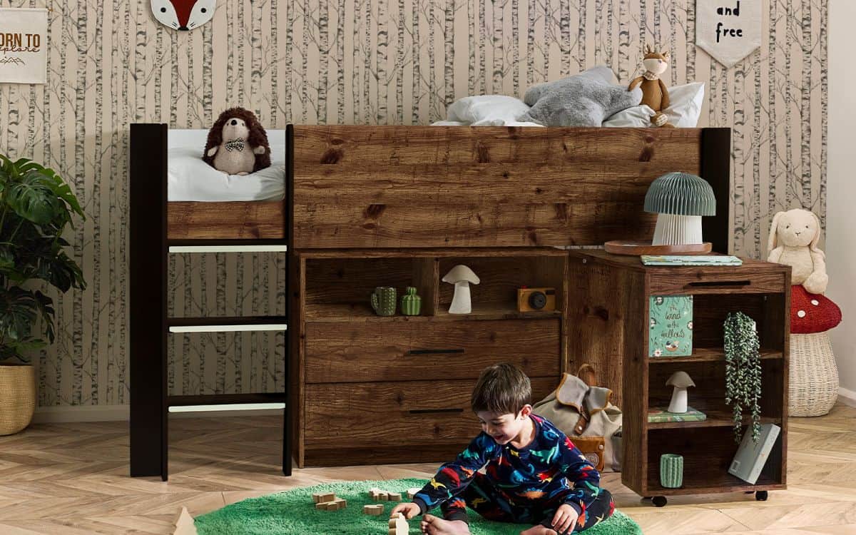 Otilia Midsleeper - Urban Rustic & Black | Buy Online | Beds.ie