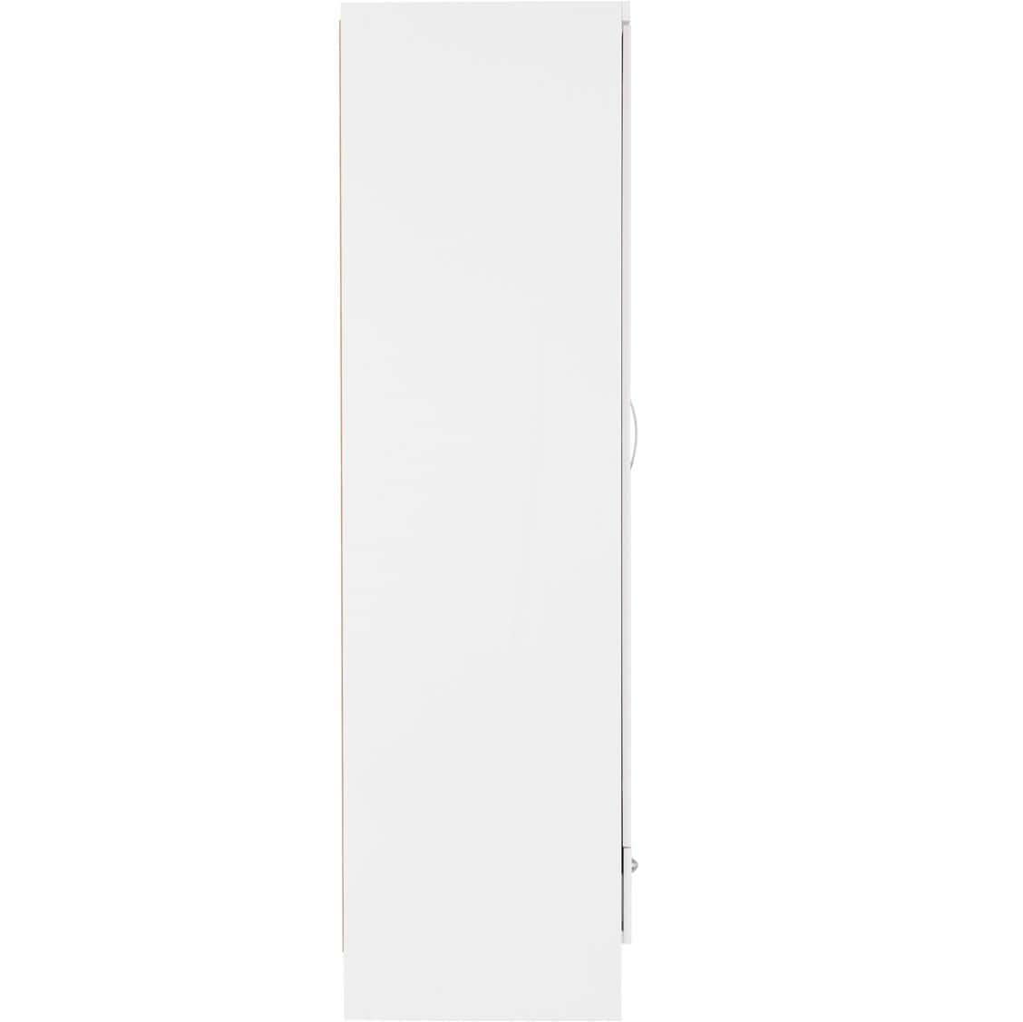 Nevada 2 Door 1 Drawer Wardrobe - White Gloss - Image 6
