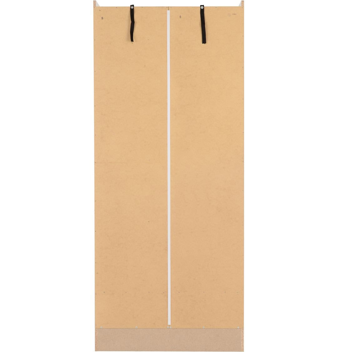 Nevada 2 Door 1 Drawer Wardrobe - White Gloss - Image 7