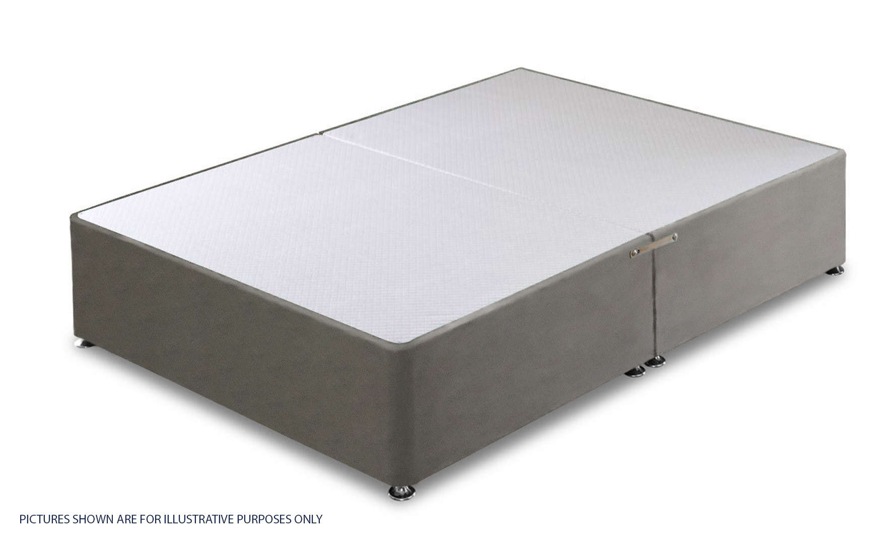 Apollo 5ft Velvet Light Grey Divan Base | Buy Online | Beds.ie