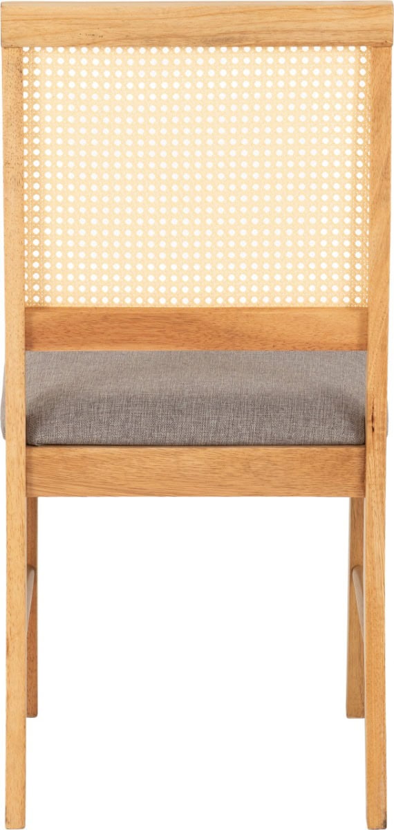 Ellis Dining Chair (Set of 2) - Oak & Grey Fabric - Image 8