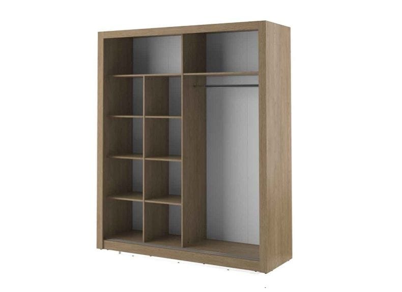 Boston Small 2.03M Sliderobe - Oak - Image 2