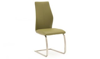 Irma Dining Chair (Pair) - Brushed Steel Olive | Buy Online | Beds.ie