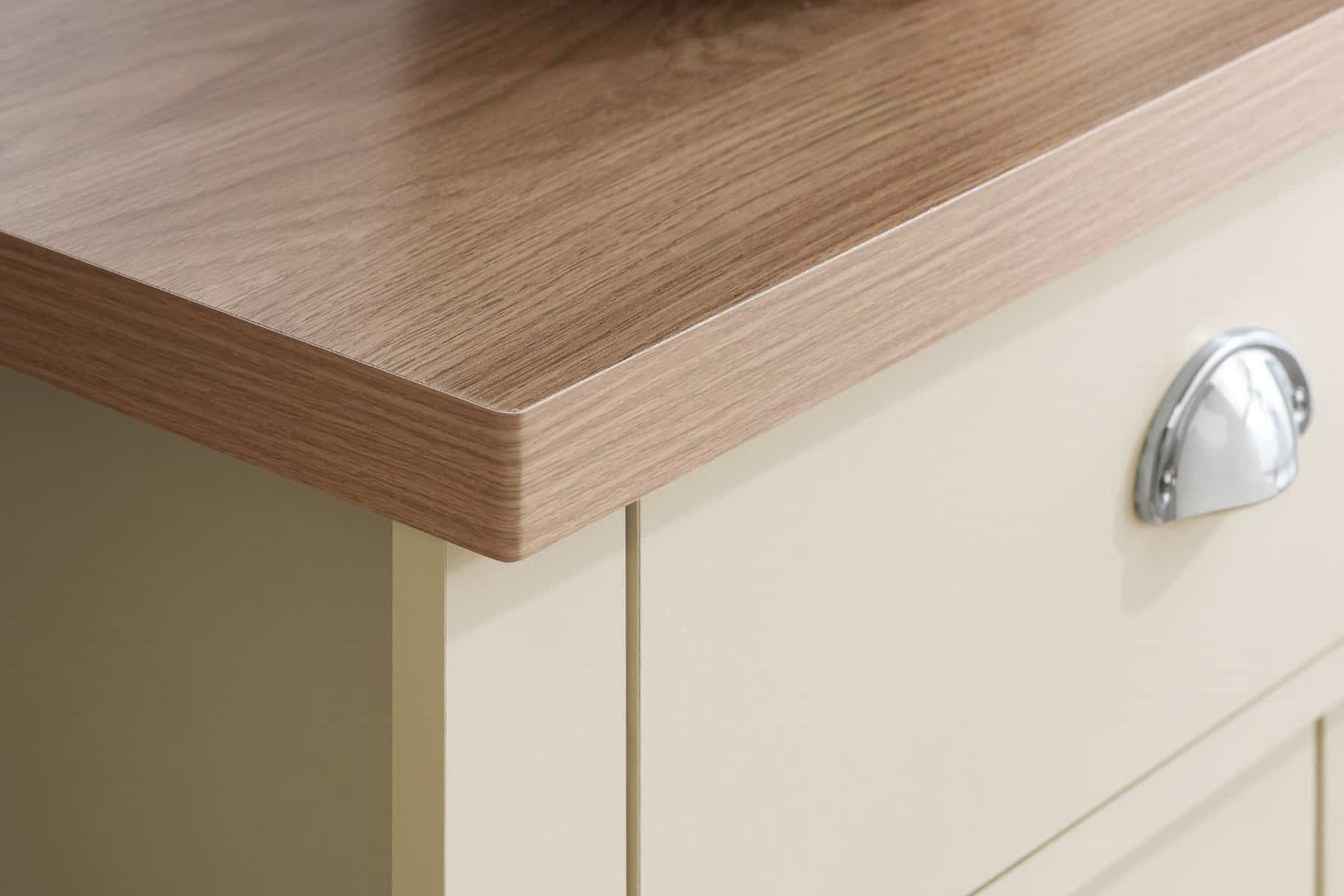 Highgate 2 Drawer Console Table - Cream & Oak - Image 3