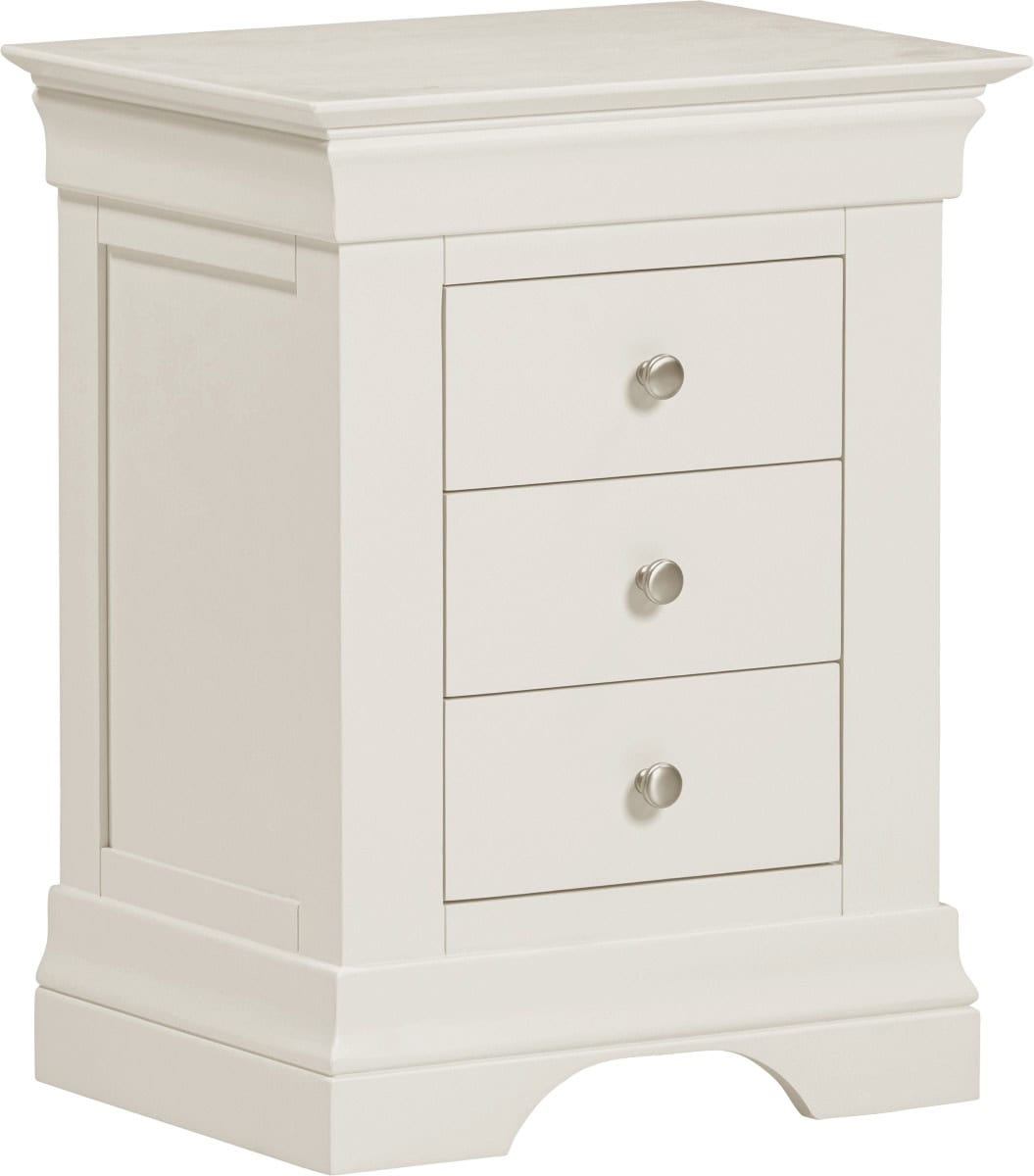 Bordeaux 3 Drawer Bedside - Ivory | Buy Online | Beds.ie