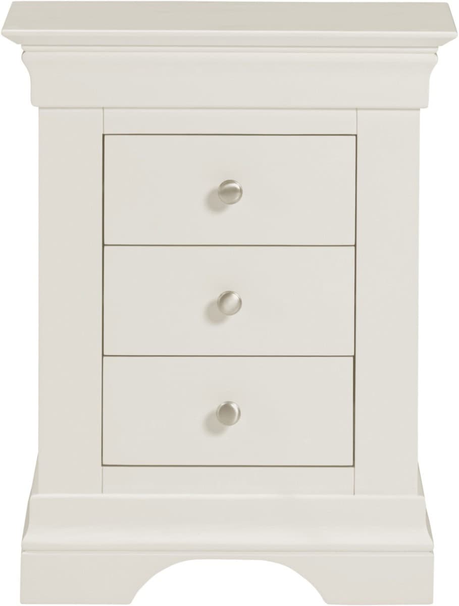Bordeaux 3 Drawer Bedside - Ivory - Image 3