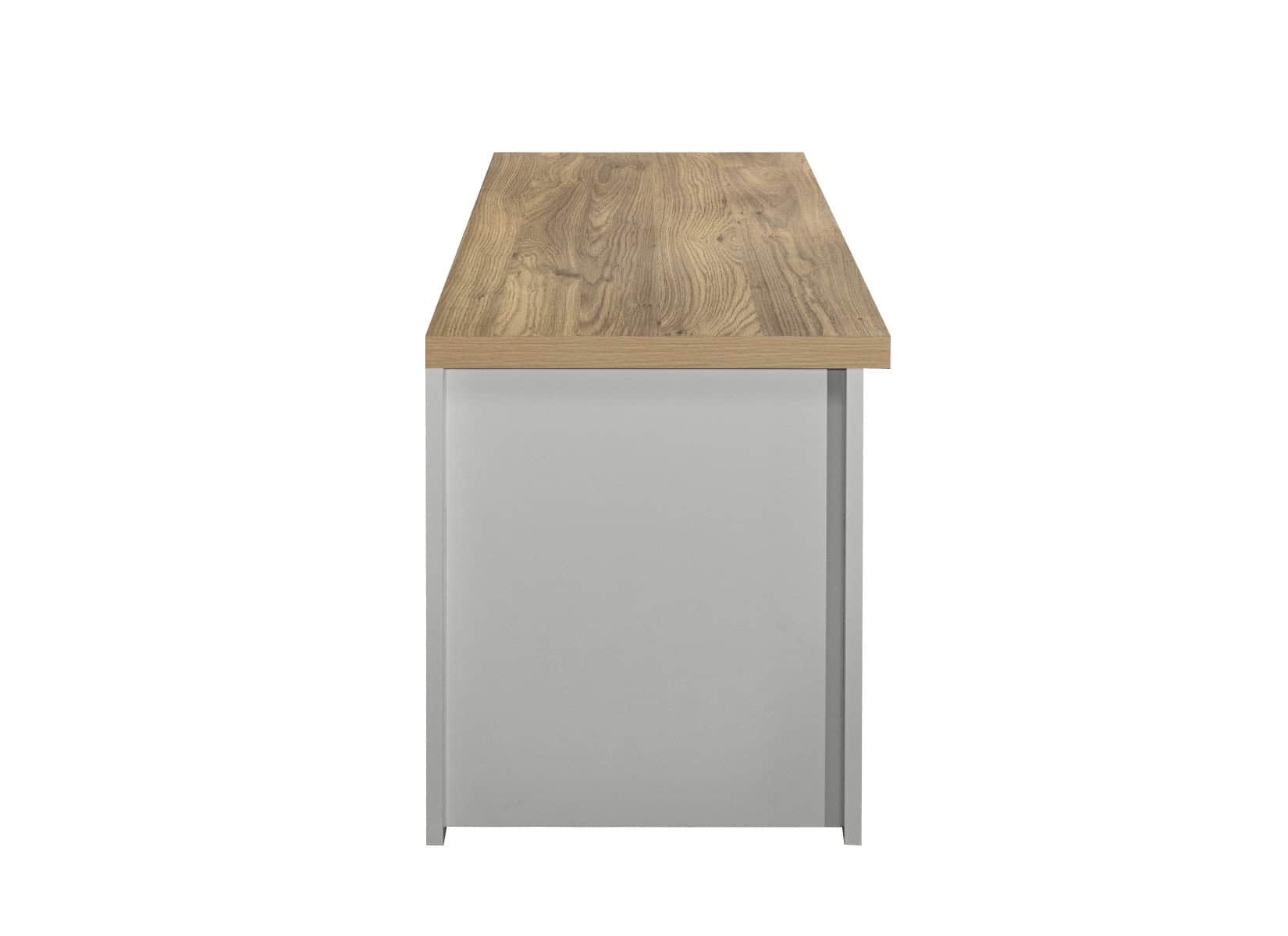 Highgate Large TV Unit - Grey & Oak - Image 6