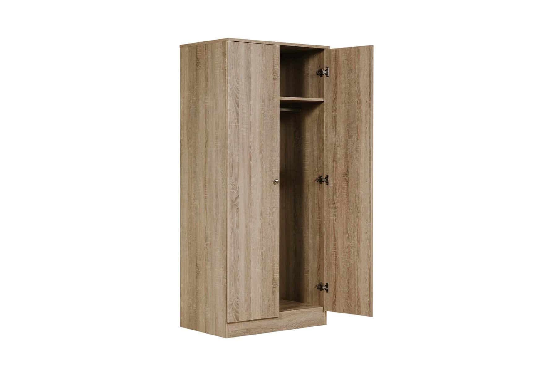 Levi 2 Door Wardrobe - Oak - Image 2