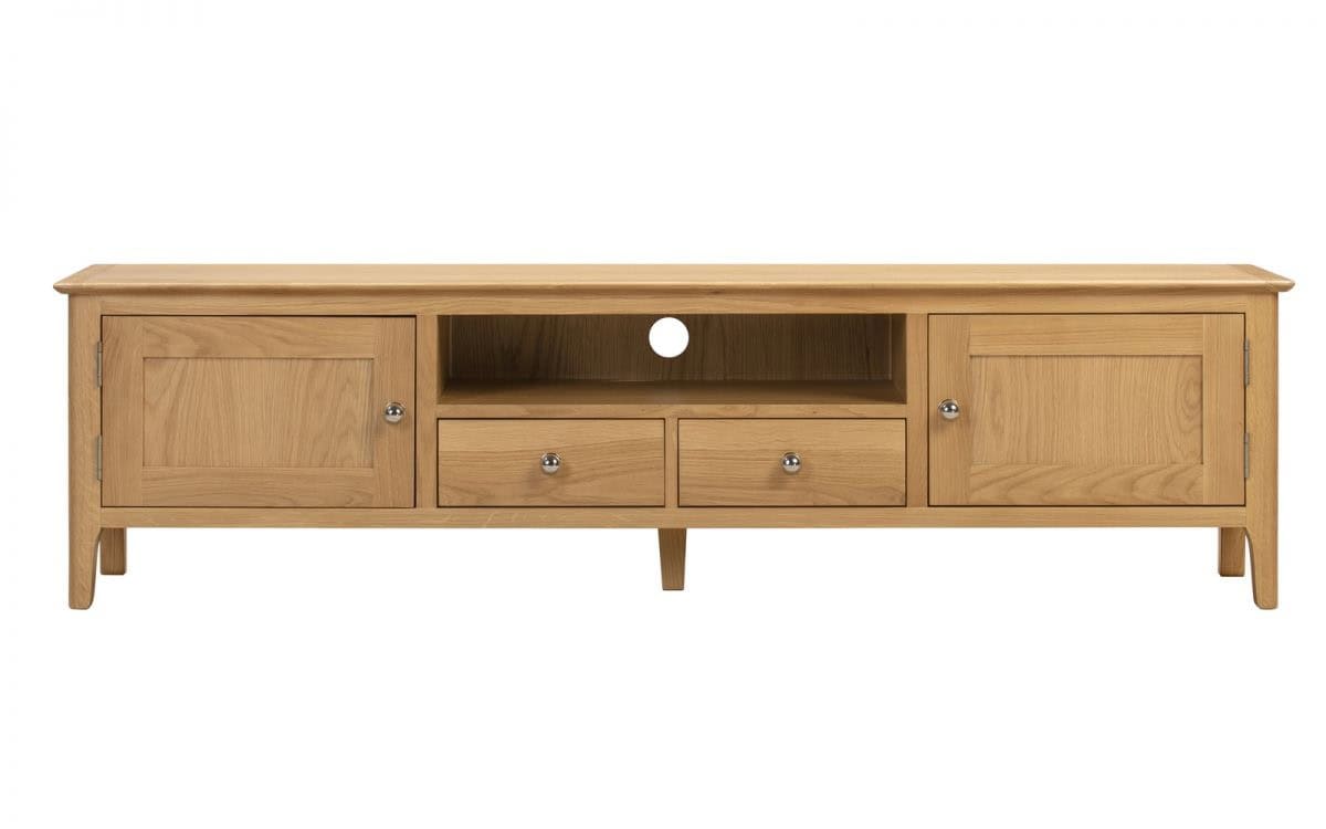 Alderbury Widescreen TV Unit - Oak - Image 2