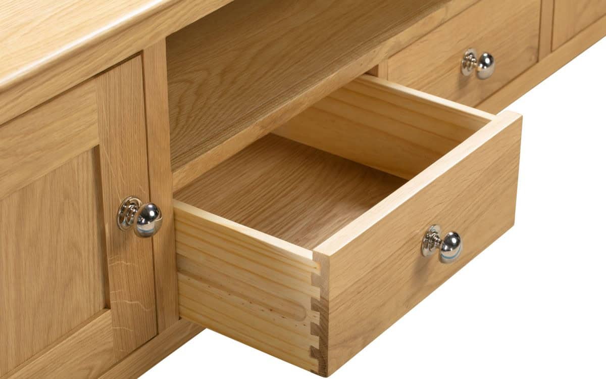 Alderbury Widescreen TV Unit - Oak - Image 4