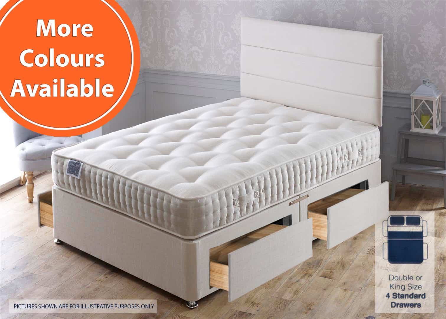 Apollo 6ft Hercules 4 Drawer Bed | Buy Online | Beds.ie