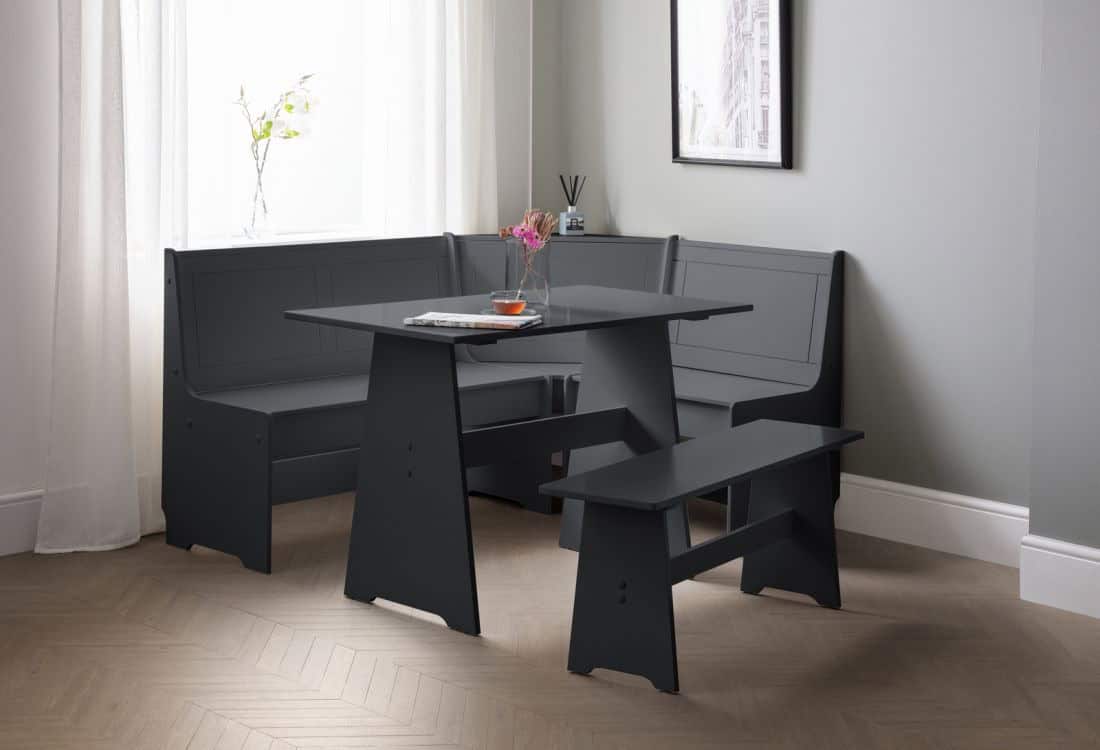 Cardiff Corner Dining Set - Anthracite | Buy Online | Beds.ie