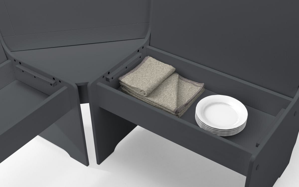 Cardiff Corner Dining Set - Anthracite - Image 2