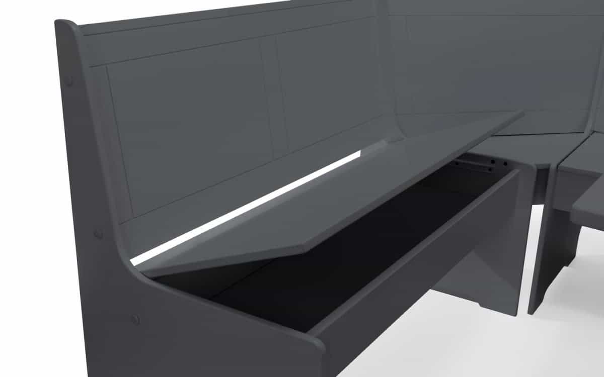 Cardiff Corner Dining Set - Anthracite - Image 3