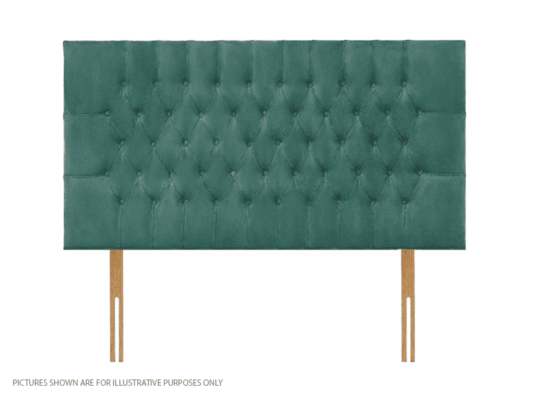 Apollo 4ft Lincoln Headboard - Velvet Turquoise | Buy Online | Beds.ie