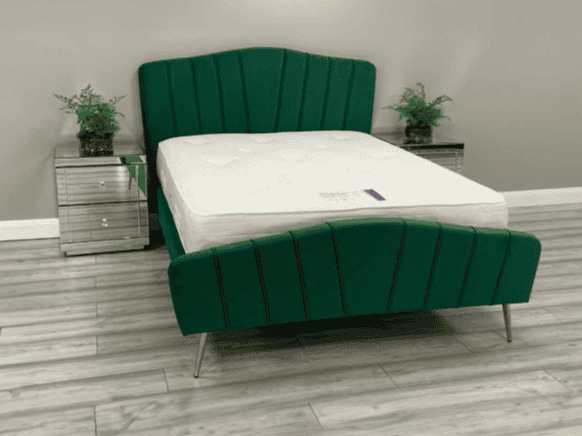 Bianca 4ft6 Bedframe - Green | Buy Online | Beds.ie