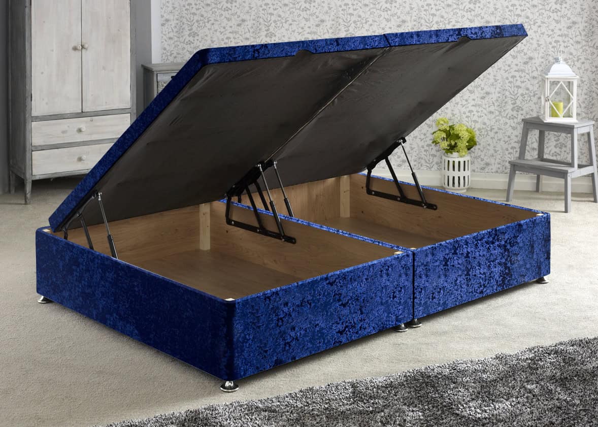 Apollo 4ft6 Glitz Navy Side Ottoman Base | Buy Online | Beds.ie