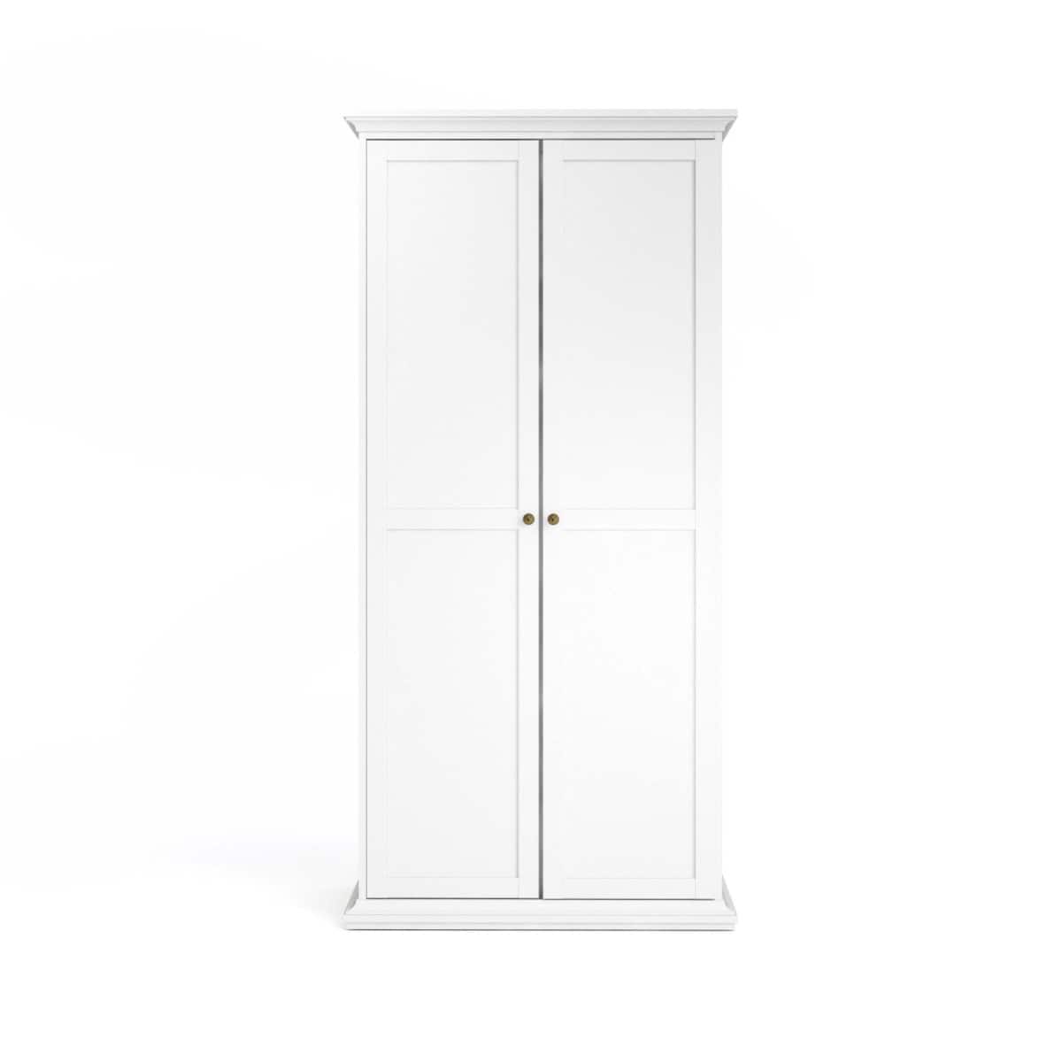 Paris 2 Door Wardrobe - White | Buy Online | Beds.ie