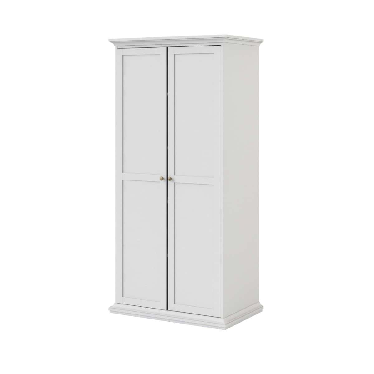 Paris 2 Door Wardrobe - White - Image 2