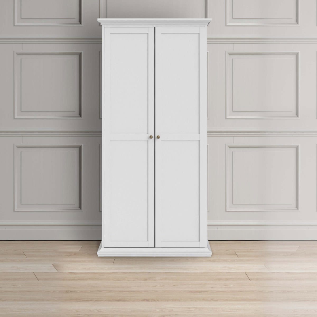 Paris 2 Door Wardrobe - White - Image 3